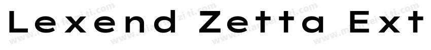Lexend Zetta ExtraBold字体转换